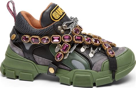 womens gucci sneakers with jewels|Gucci sneakers flashtrek.